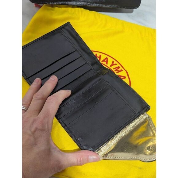 Fred Hayman Beverly Hills Unisex Black Leather Shoulder Bag & Wallet with Dust B - Picture 5 of 12